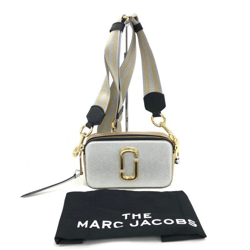 Marc Jacobs White Crossbody Bag With Gold Accents B240